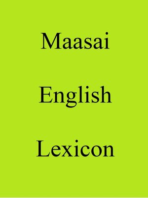 cover image of Maasai English Lexicon